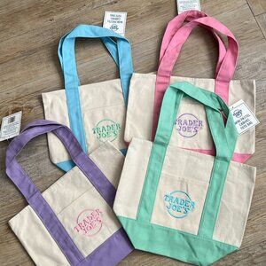 Trader Joe’s mini totes - all 4 pastel colors